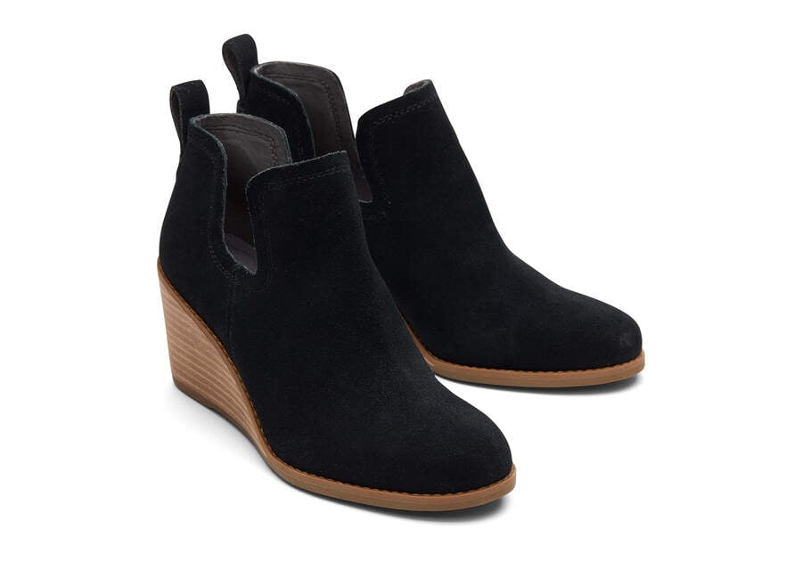 Botines Toms Kallie Wedge Bootie Anchos Ancho Negras Chile | CL088-172