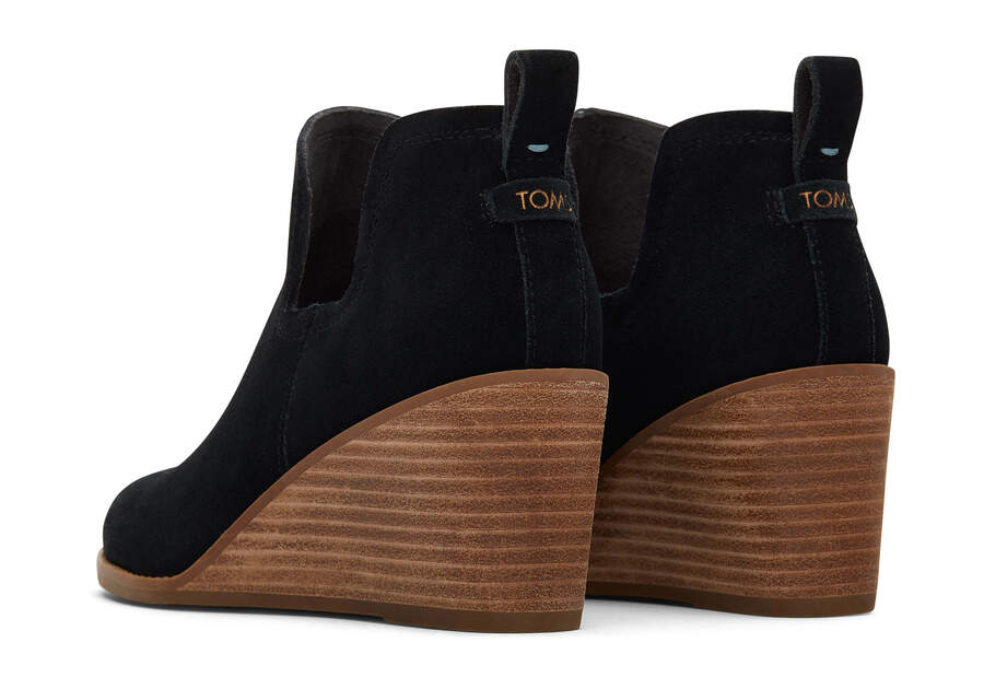 Botines Toms Kallie Wedge Bootie Anchos Ancho Negras Chile | CL088-172