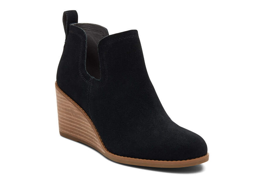 Botines Toms Kallie Wedge Bootie Anchos Ancho Negras Chile | CL088-172