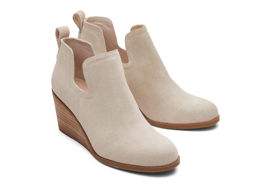 Botines Toms Kallie Wedge Bootie Creme Chile | CL312-364