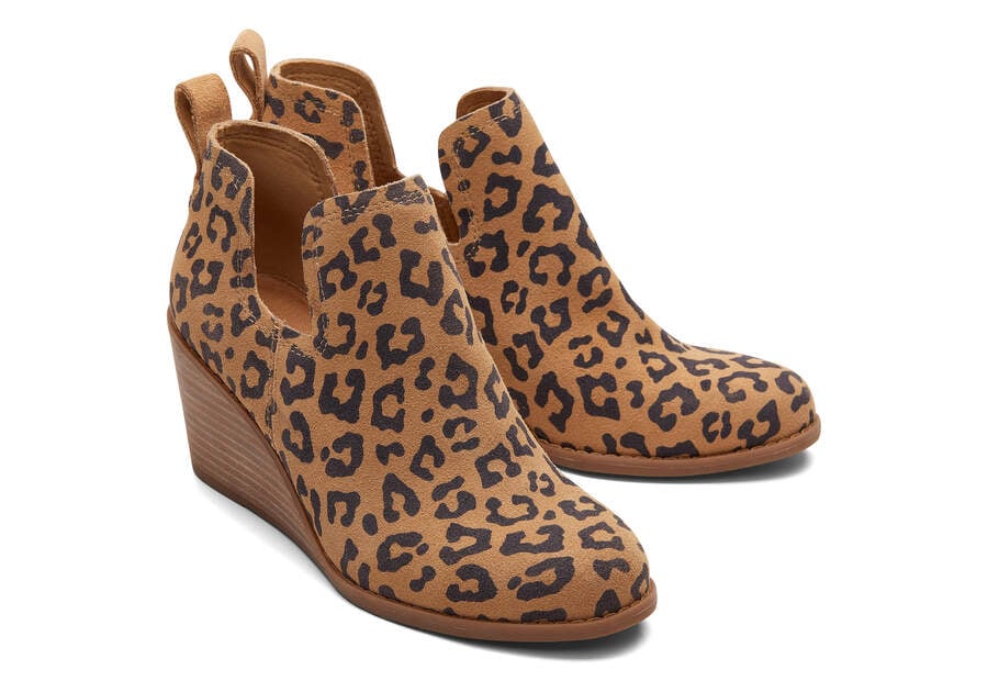 Botines Toms Kallie Wedge Bootie Leopardo Chile | CL556-398