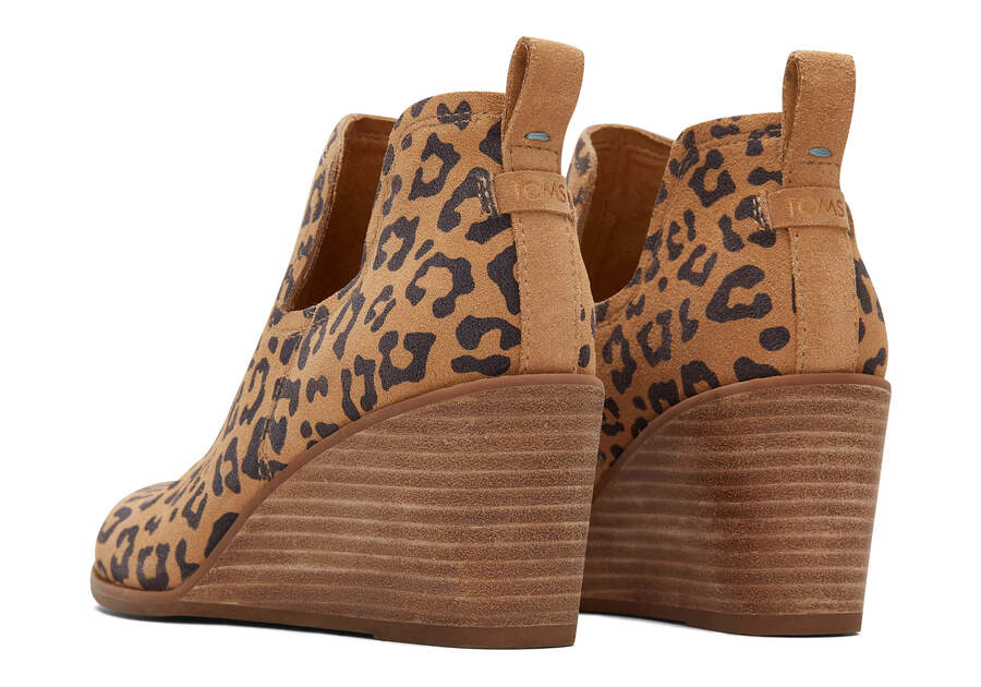 Botines Toms Kallie Wedge Bootie Leopardo Chile | CL556-398