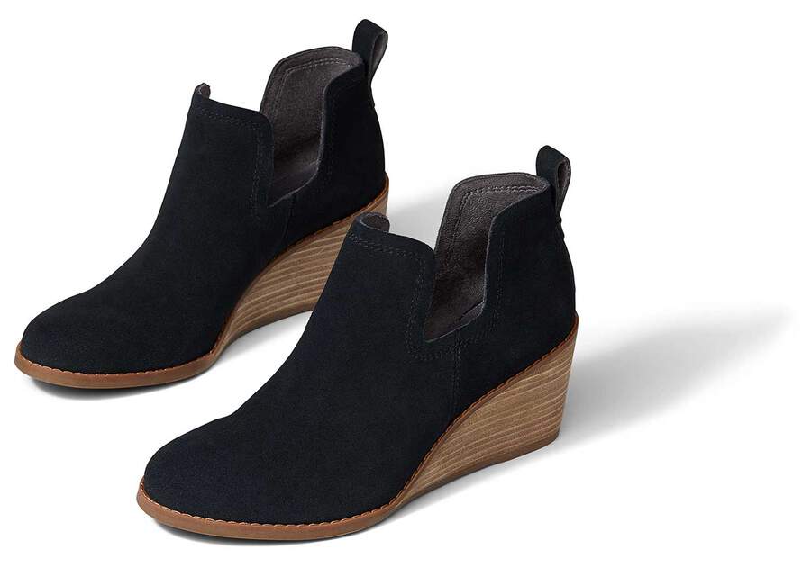 Botines Toms Kallie Wedge Bootie Negras Chile | CL072-798