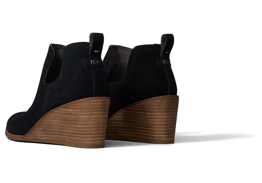 Botines Toms Kallie Wedge Bootie Negras Chile | CL072-798