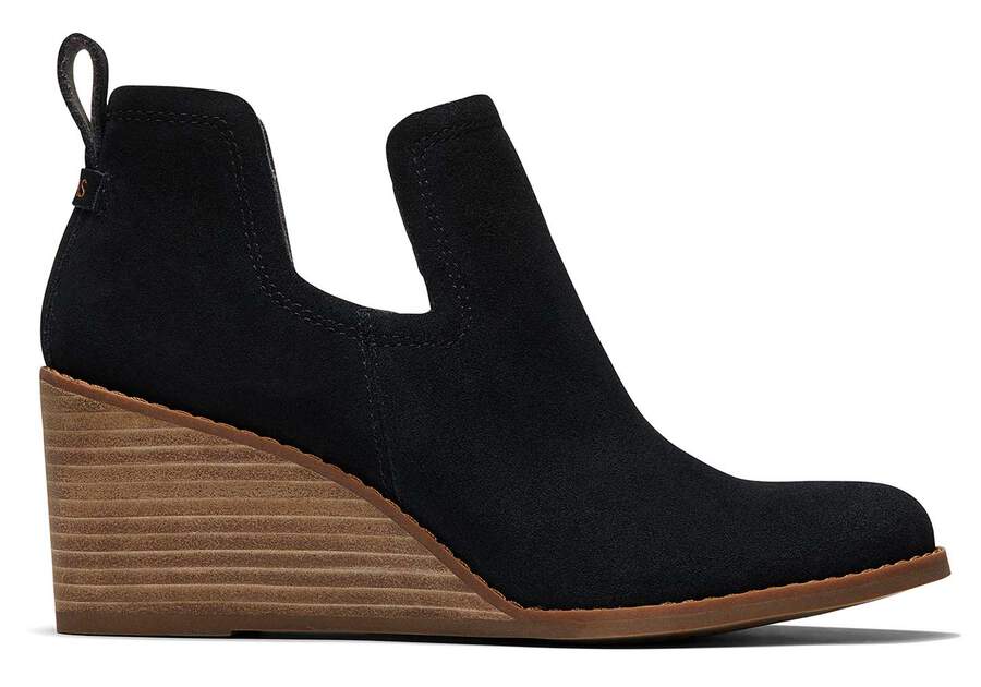 Botines Toms Kallie Wedge Bootie Negras Chile | CL072-798