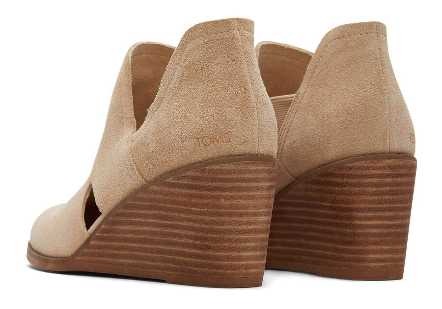 Botines Toms Kallie Wedge Cutout Beige Chile | CL304-055