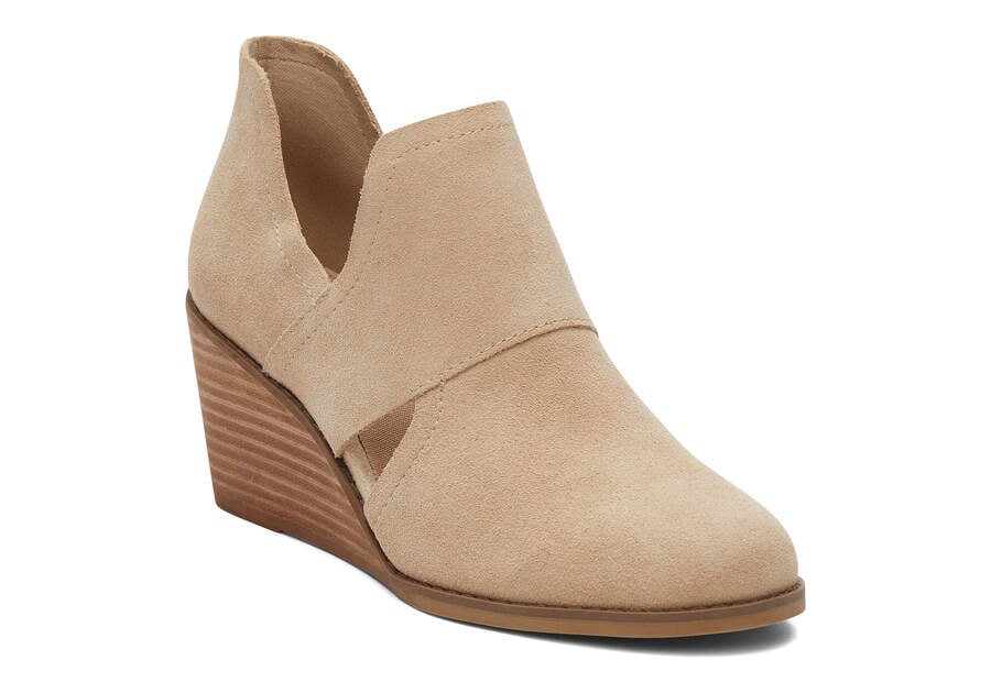 Botines Toms Kallie Wedge Cutout Beige Chile | CL304-055