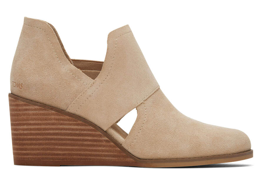 Botines Toms Kallie Wedge Cutout Beige Chile | CL304-055