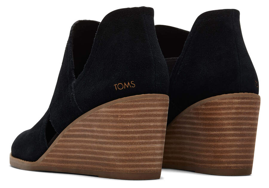 Botines Toms Kallie Wedge Cutout Negras Chile | CL740-544