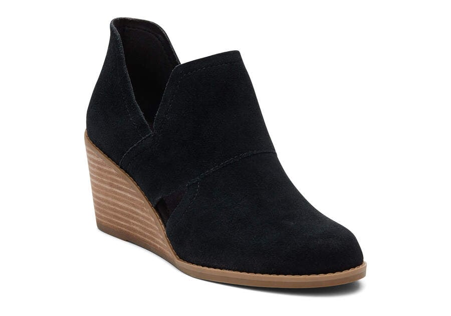 Botines Toms Kallie Wedge Cutout Negras Chile | CL740-544