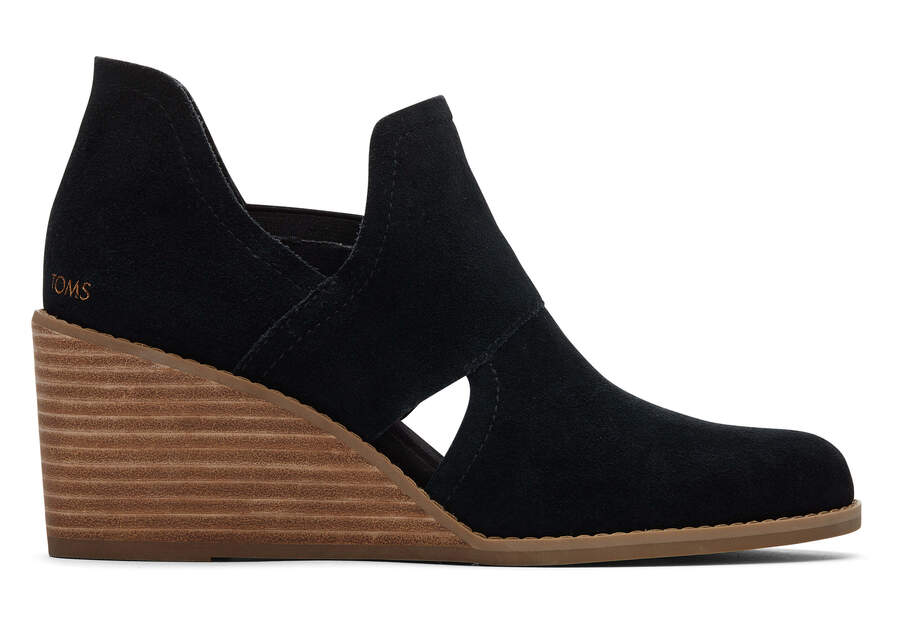 Botines Toms Kallie Wedge Cutout Negras Chile | CL740-544