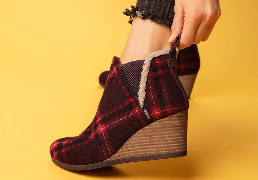 Botines Toms Kelsey Wedge Bootie Rojas Chile | CL234-216