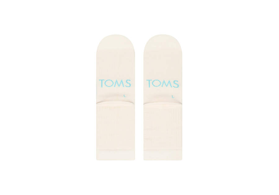 Calcetines Toms Quarter Crew Socks Creme Chile | CL437-602