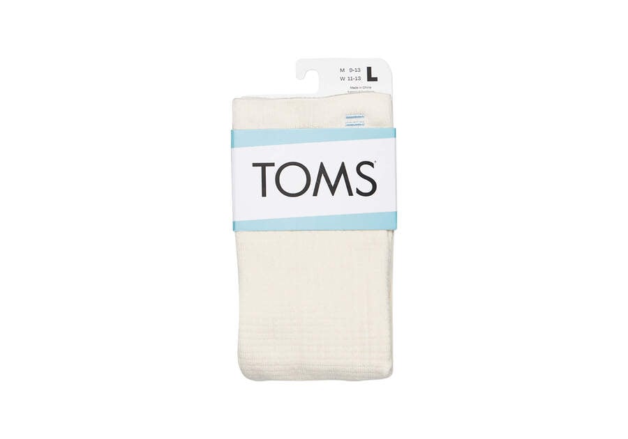 Calcetines Toms Quarter Crew Socks Creme Chile | CL437-602