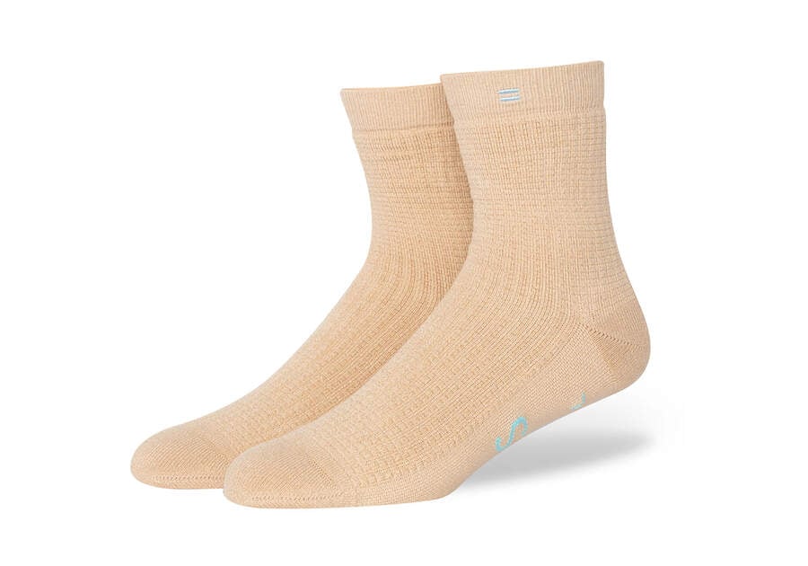 Calcetines Toms Quarter Crew Socks Marrones Chile | CL349-770