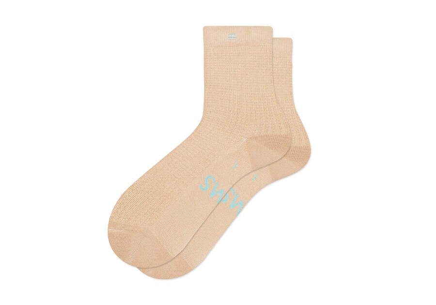 Calcetines Toms Quarter Crew Socks Marrones Chile | CL349-770