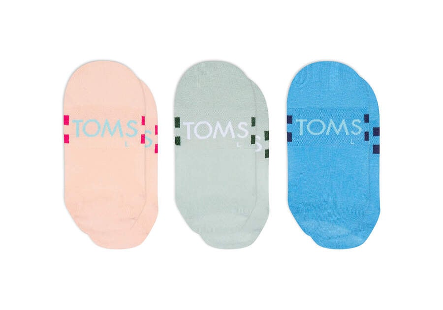 Calcetines Toms Ultimate No Show Socks Brights 3 Pack Multicolor Chile | CL264-638