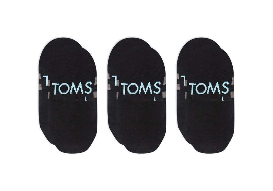 Calcetines Toms Ultimate No Show Socks Black 3 Pack Negras Chile | CL477-188