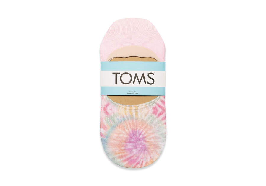 Calcetines Toms Ultimate No Show Socks Daisy Tie Dye 3 Pack Multicolor Chile | CL660-158