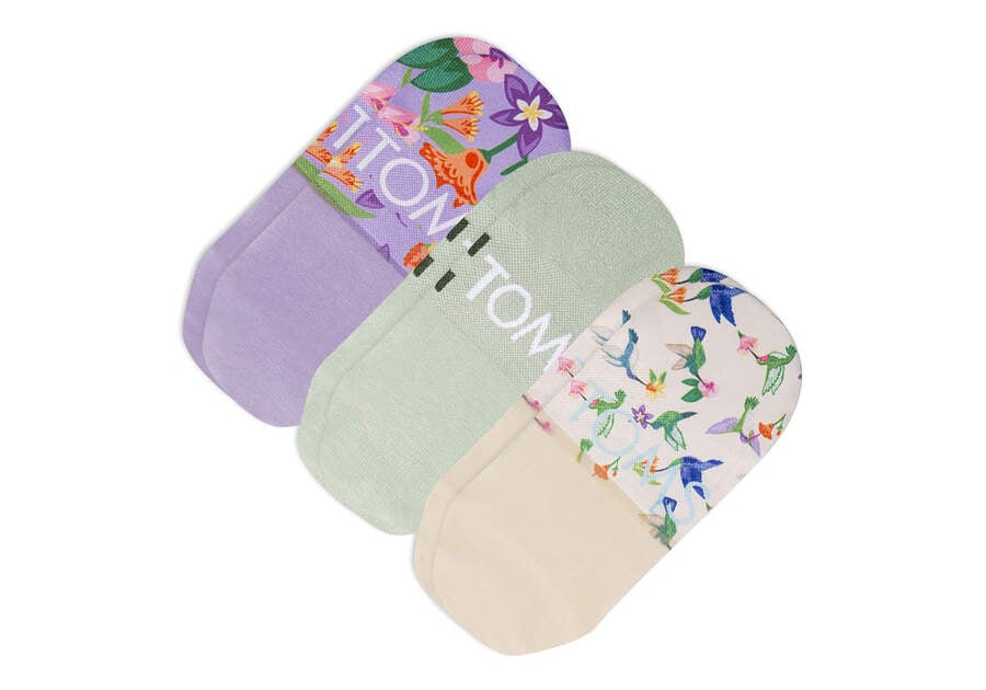 Calcetines Toms Ultimate No Show Socks Hummingbird 3 Pack Multicolor Chile | CL062-869