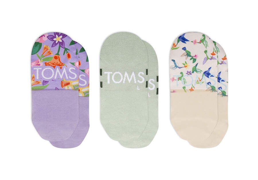 Calcetines Toms Ultimate No Show Socks Hummingbird 3 Pack Multicolor Chile | CL062-869