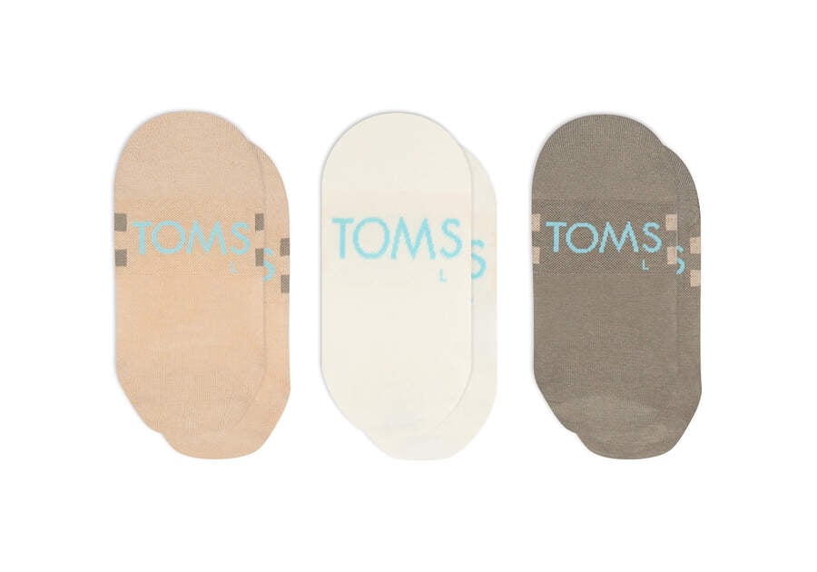 Calcetines Toms Ultimate No Show Socks Mixed Neutrales 3 Pack Multicolor Chile | CL934-116