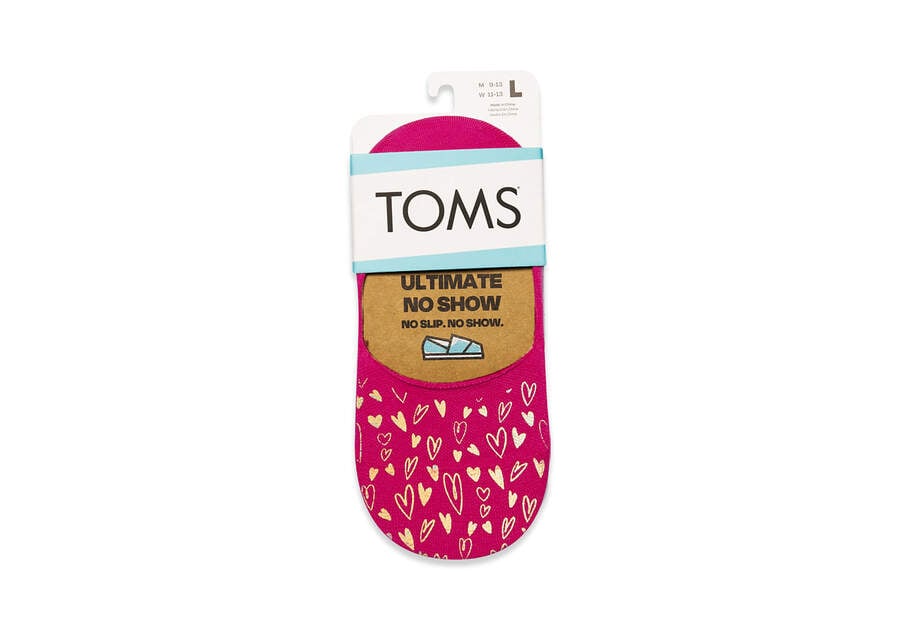 Calcetines Toms Ultimate No Show Socks Valentines 3 Pack Rosas Multicolor Chile | CL140-284