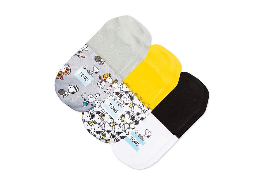 Calcetines Toms X Peanuts® Ultimate No Show 3 Pack Multicolor Chile | CL217-138