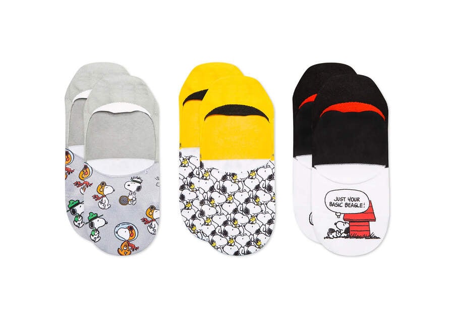 Calcetines Toms X Peanuts® Ultimate No Show 3 Pack Multicolor Chile | CL217-138