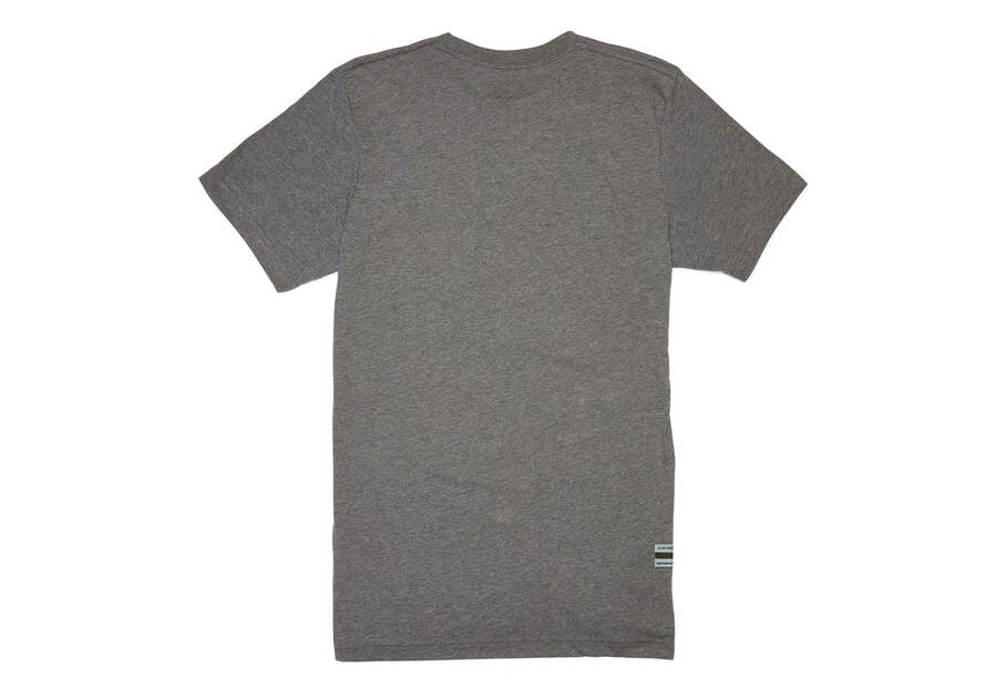 Camiseta Toms Give Tee Gris Oscuro Chile | CL458-684