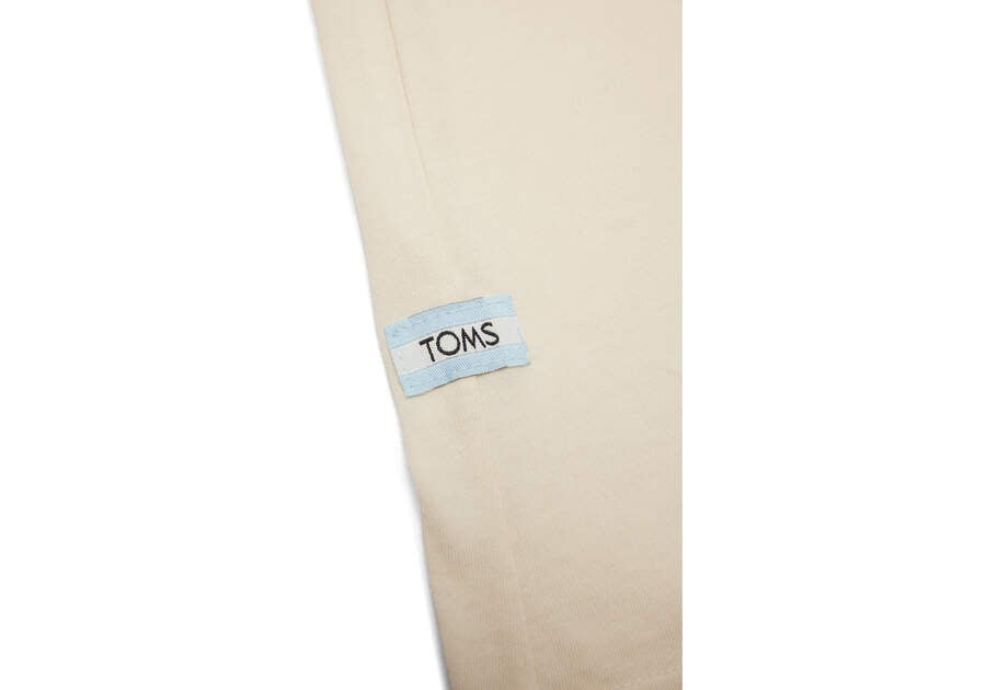 Camiseta Toms Icon Long Sleeve Tee Beige Chile | CL598-552