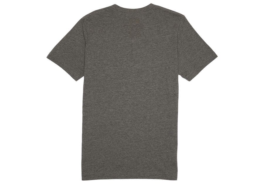 Camiseta Toms Logo Crew Tee Gris Oscuro Chile | CL098-379