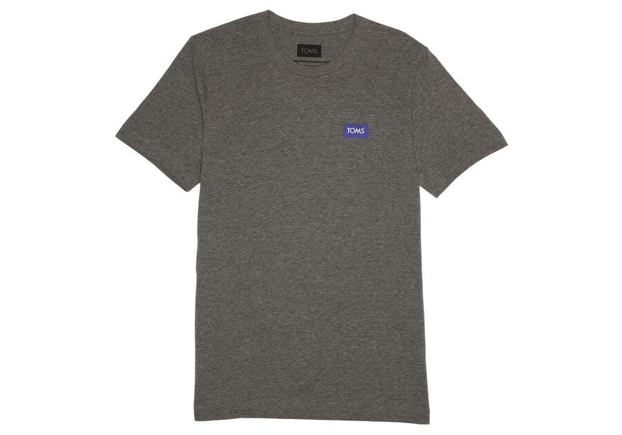 Camiseta Toms Logo Crew Tee Gris Oscuro Chile | CL098-379