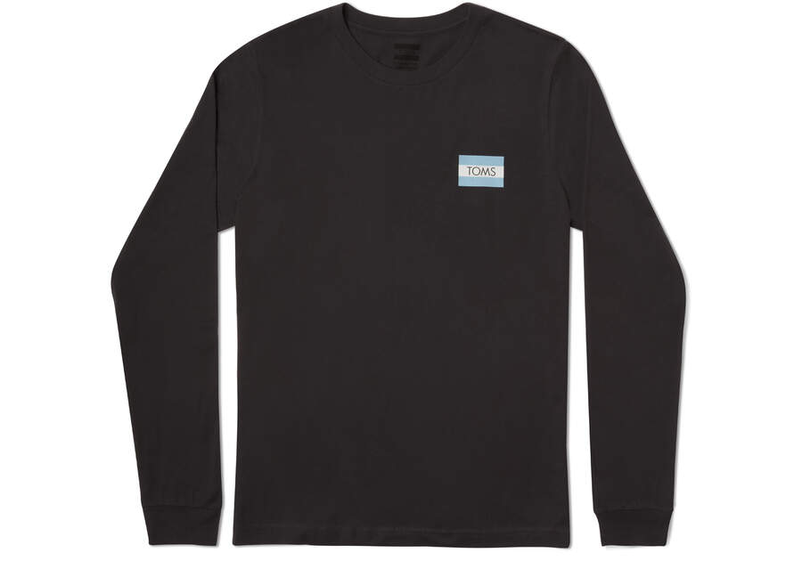 Camiseta Toms Logo Long Sleeve Tee Negras Chile | CL757-928