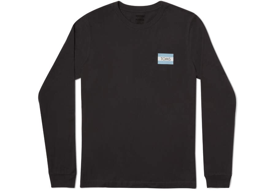 Camiseta Toms Logo Long Sleeve Tee Negras Chile | CL776-538