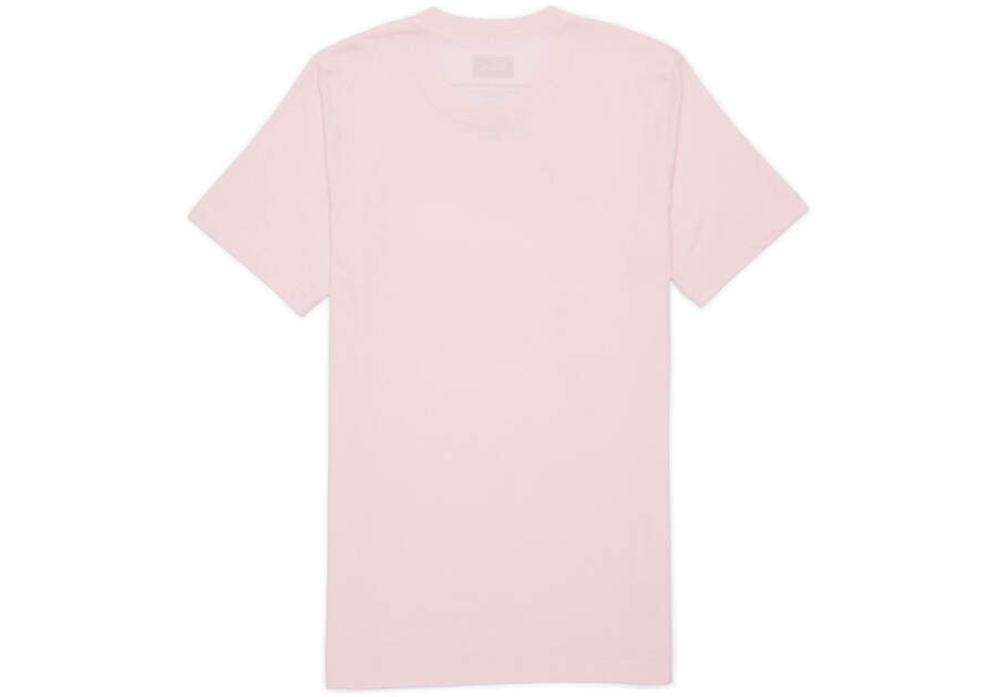 Camiseta Toms Stacked Logo Corta Sleeve Tee Rosas Chile | CL551-690