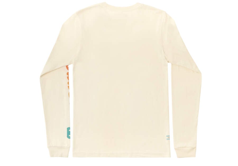 Camiseta Toms TOMORROW Logo Long Sleeve Blancas Chile | CL705-470