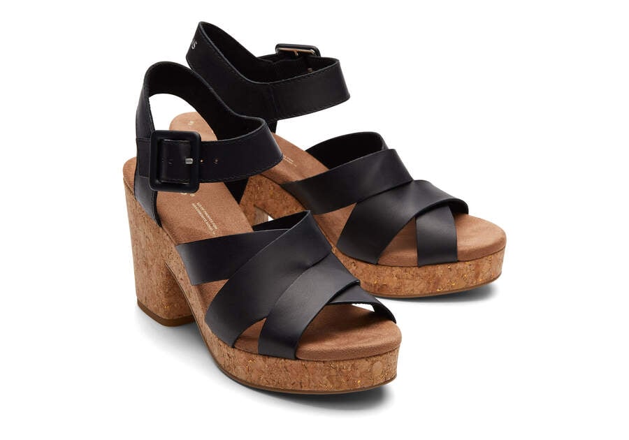 Sandalias Toms Ava Sandal Negras Chile | CL937-156