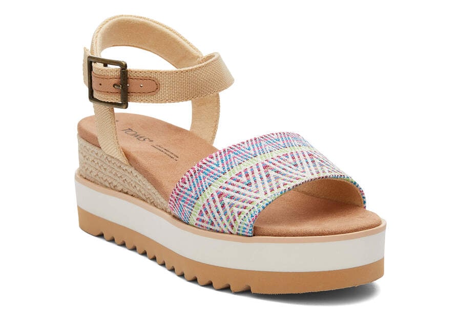 Sandalias Toms Diana Wedge Sandal Beige Chile | CL781-077