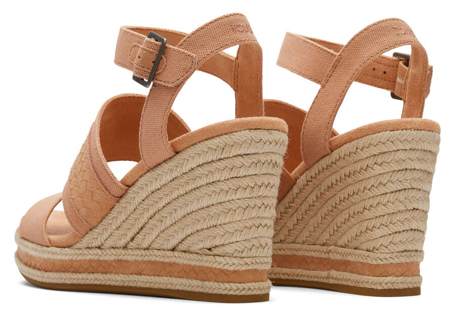 Sandalias Toms Madelyn Wedge Sandal Beige Chile | CL279-211