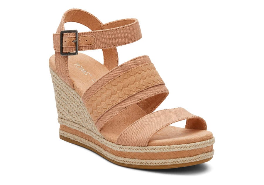 Sandalias Toms Madelyn Wedge Sandal Beige Chile | CL279-211