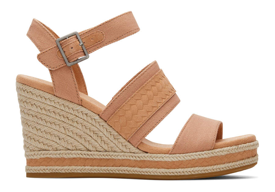 Sandalias Toms Madelyn Wedge Sandal Beige Chile | CL279-211