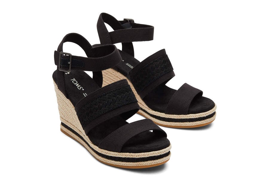 Sandalias Toms Madelyn Wedge Sandal Negras Chile | CL944-768