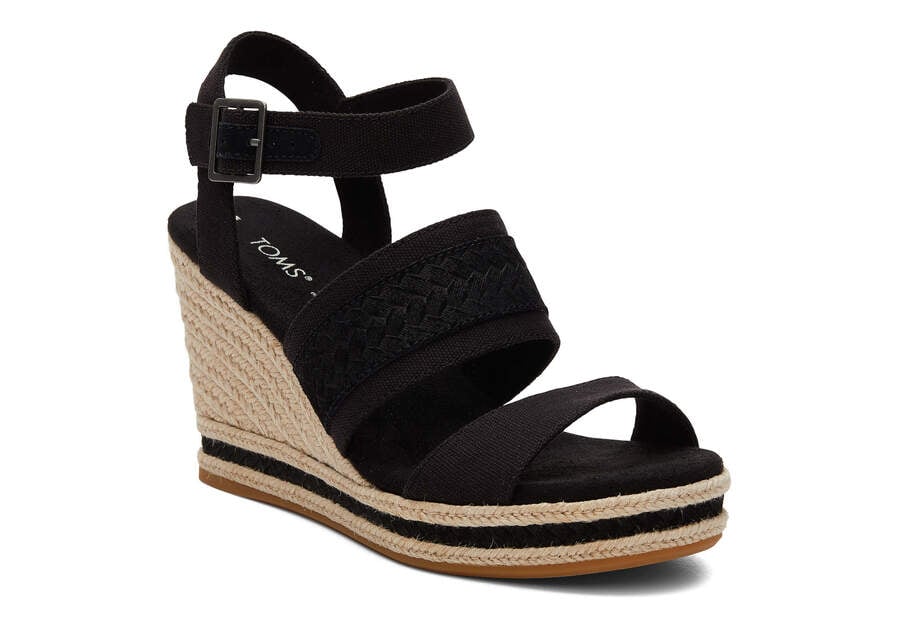 Sandalias Toms Madelyn Wedge Sandal Negras Chile | CL944-768