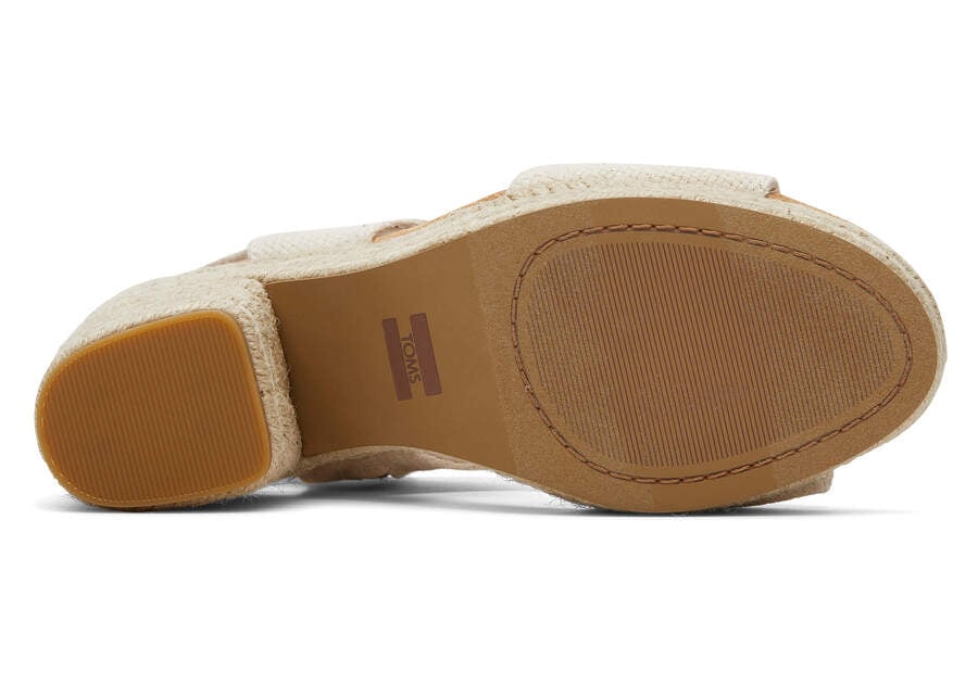 Sandalias Toms Majorca Rope Plataforma Sandal Beige Chile | CL692-199