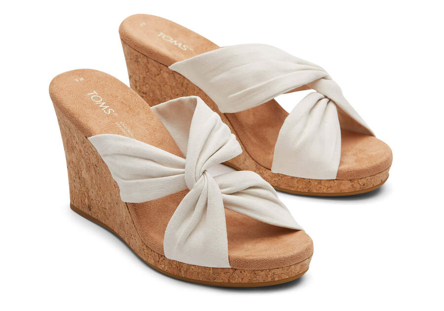 Sandalias Toms Serena Wedge Sandal Beige Chile | CL826-654