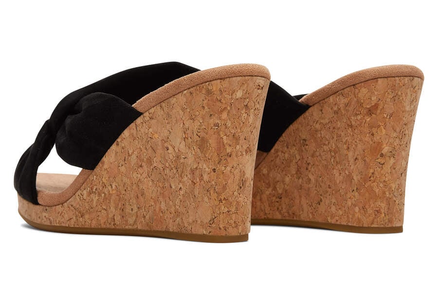 Sandalias Toms Serena Wedge Sandal Negras Chile | CL618-311