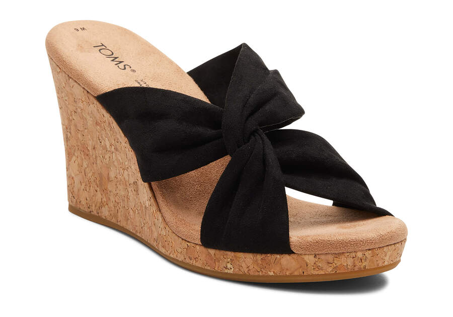 Sandalias Toms Serena Wedge Sandal Negras Chile | CL618-311