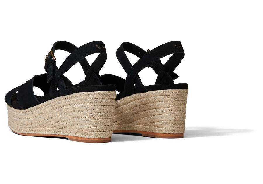 Sandalias Toms Willow Plataforma Sandal Negras Chile | CL230-164