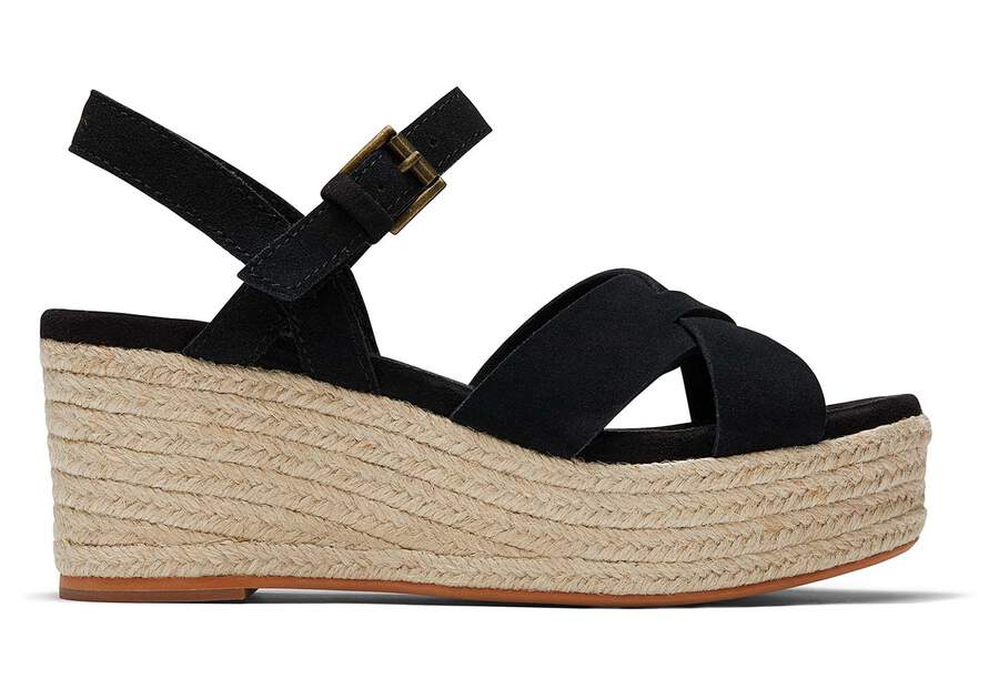 Sandalias Toms Willow Plataforma Sandal Negras Chile | CL230-164